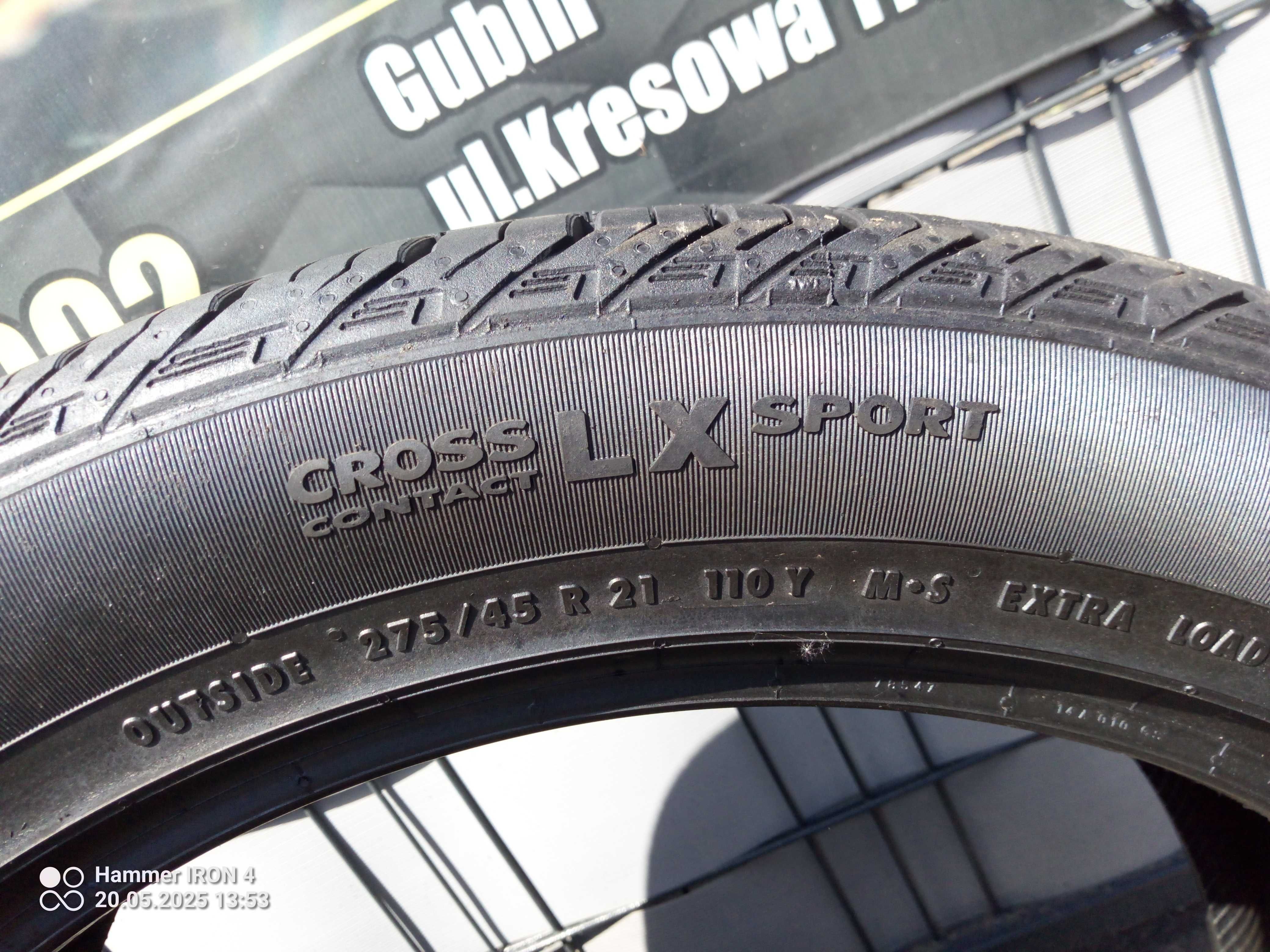 Opony 275/45r21 Continental