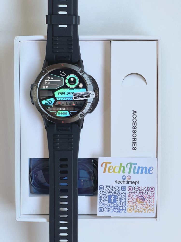 [NOVO] Smartwatch Canmixs NX8 (Preto Metal+Silicone)