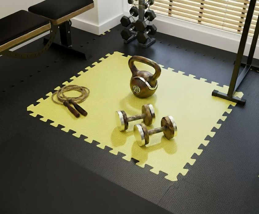 Mata puzzle piankowe 4,5m2 | 50szt do ćwiczeń jogi pod sprzęt siłownię