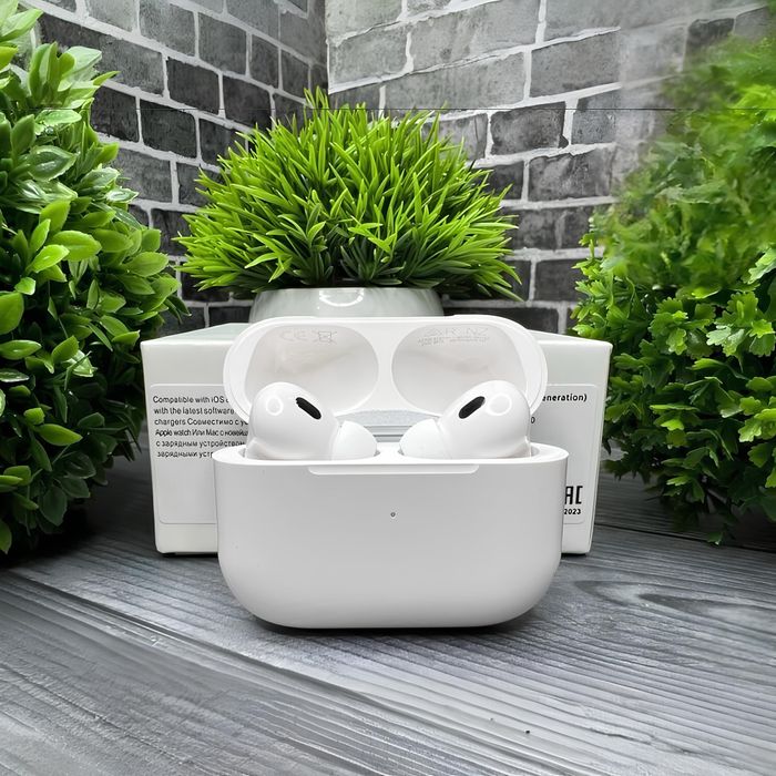 Навушники airPods Pro 2 apple ANC lux якості + чохол в подарунок