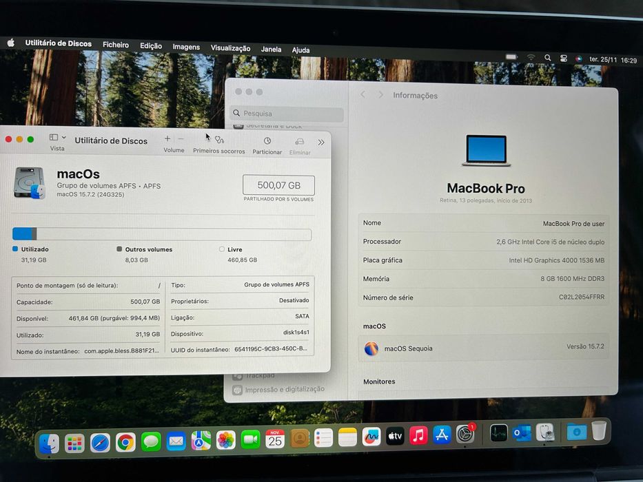 Macbook Pro 13" Sequoia - 2.6gh i5, ssd 500gb, 8gb Ram