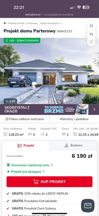 Projekt domu Wah1717