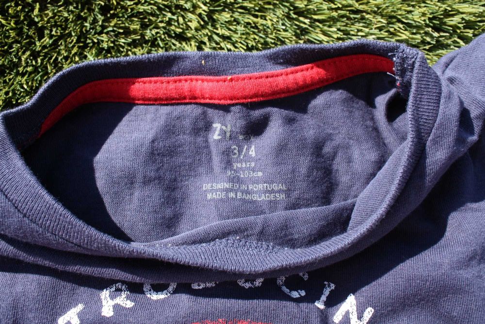 T-Shirt Zippy como novo, bordado e estampado