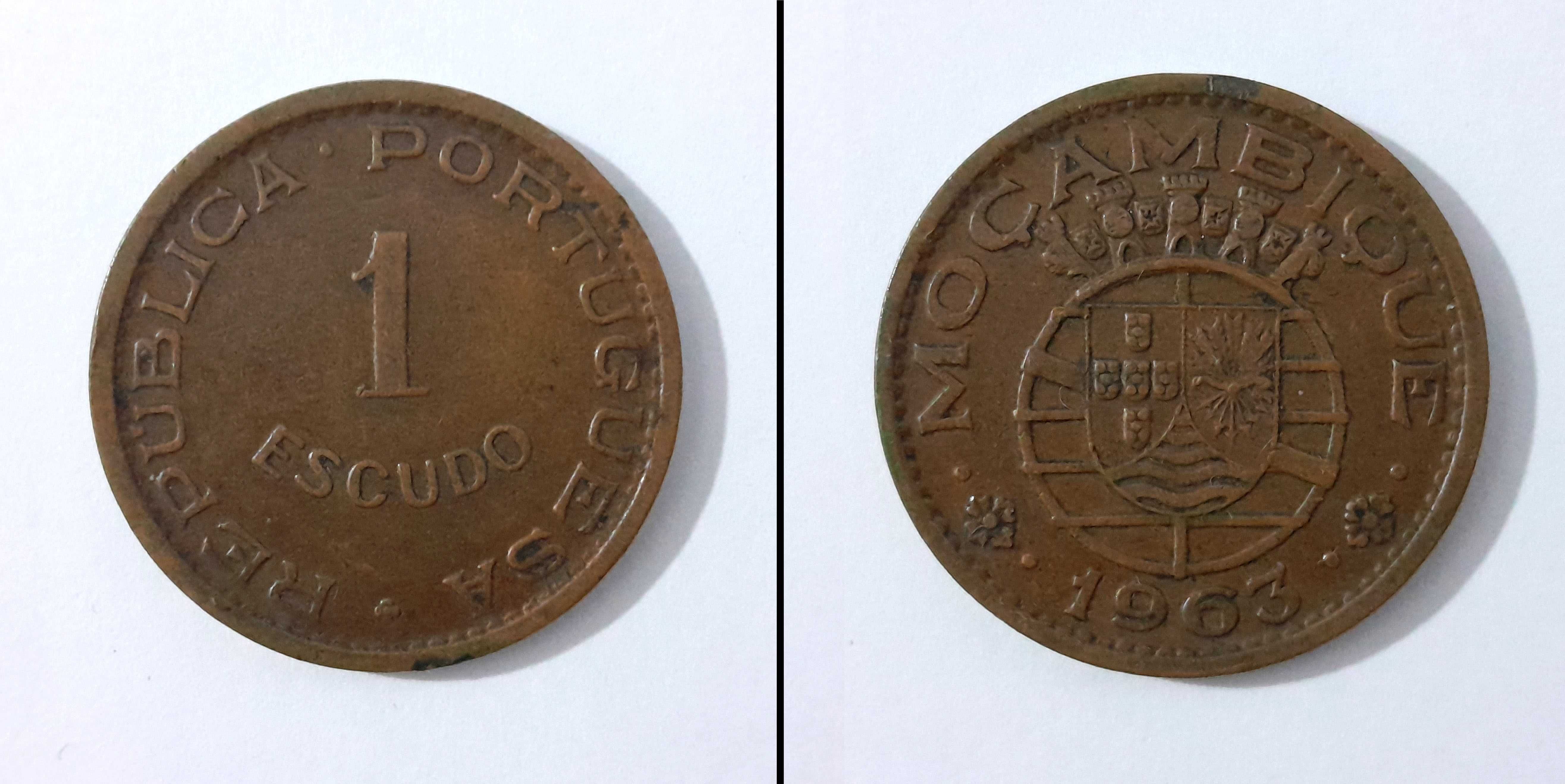 Lote de 4 Moedas antigas de Moçambique - 1936/1941/1961/1963