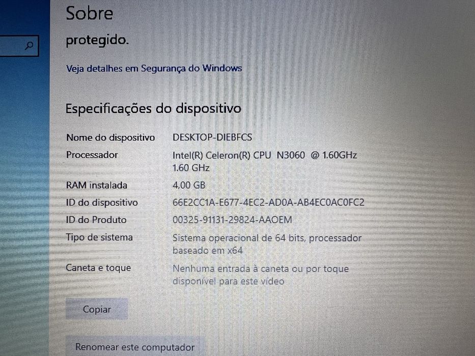Portátil hp Branco