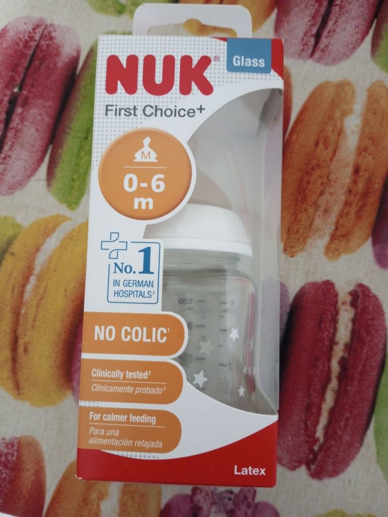 Скляна пляшечка Nuk від 0 - 6міс