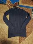 Синий премиальный вязаный свитер кофта женская Polo Ralph Lauren