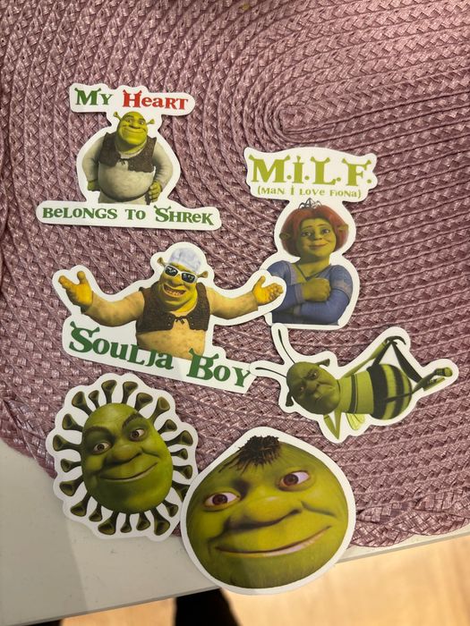 Смешные Наклейки Шрек в блокнот стикеры Shrek стикерпак Шрэк