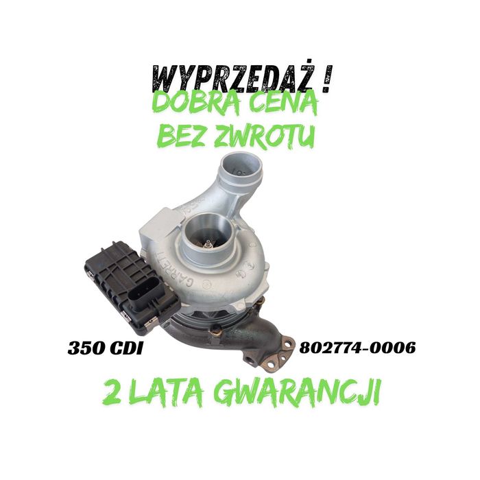 Regenerowana turbosprężarka Merc 350CDI bez kaucji. 2 lata gwarancji