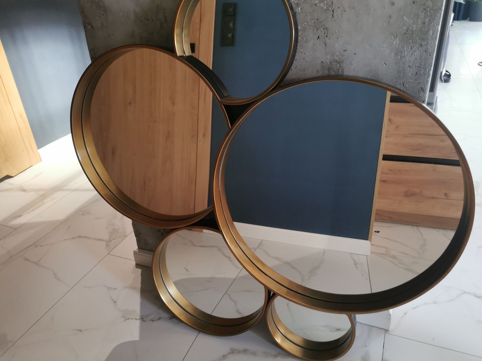 Lustro designerskie duże z 5 kolek