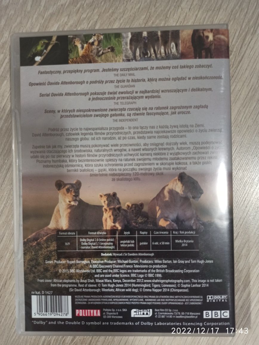 Opowieść o życiu. Film Dvd. Zwierzęta