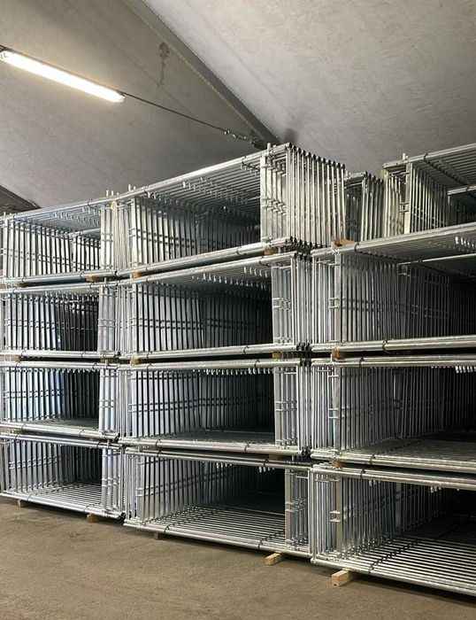 Rusztowanie 480m2 6x75m typ Plettac P70 nowe, podesty stalowe spawane!