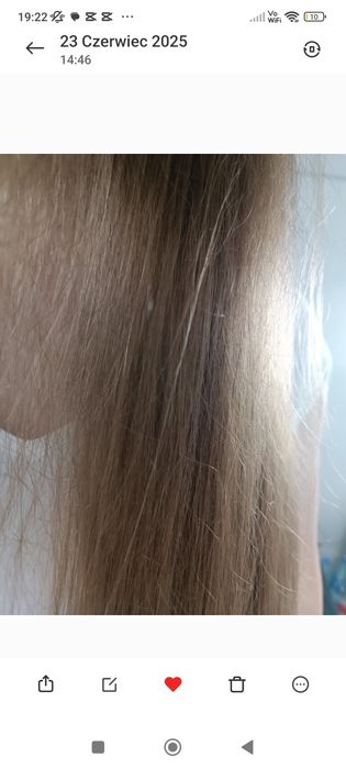 Włosy dziewcze nigdy nie farbowane 40 cm  6/7 ciemny blond złote