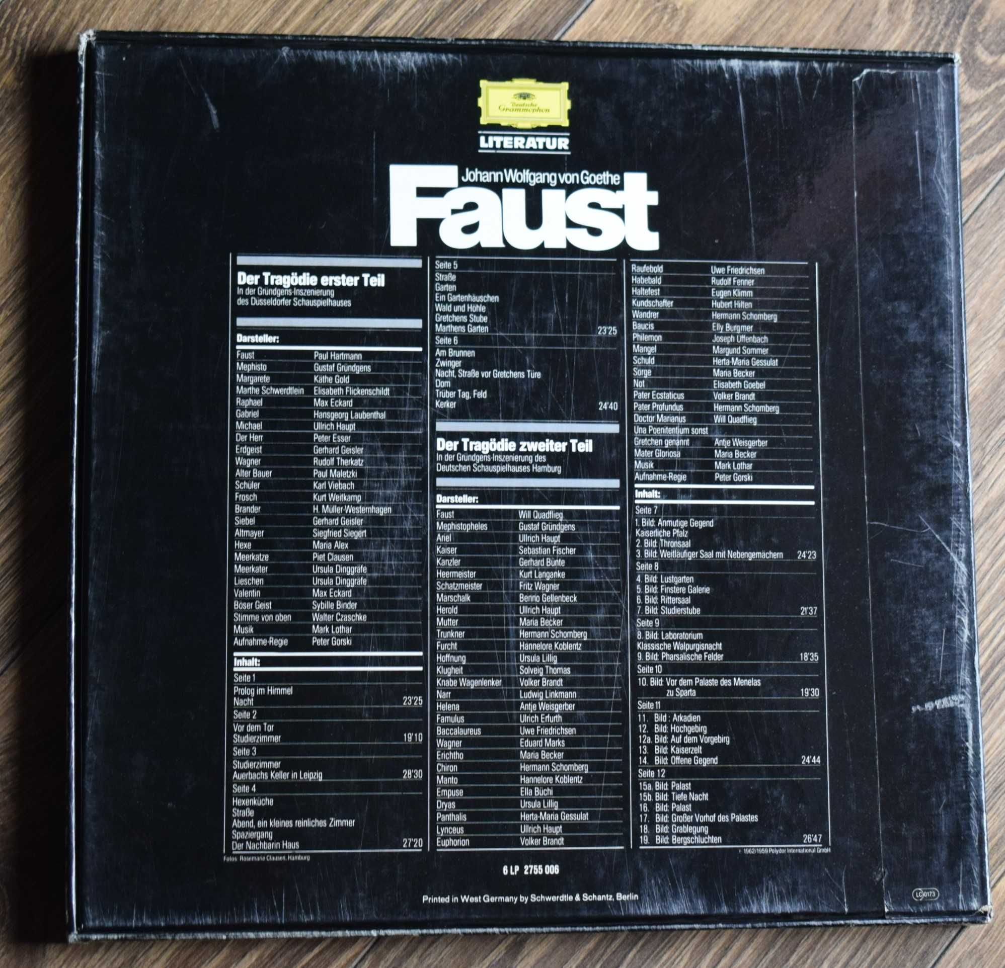 Faust J.W. von Goethe  7LP Deutsche Grammofon