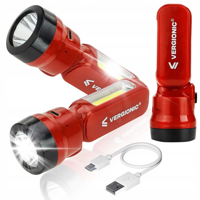 Mini Latarka LED Akumulatorowa Szperacz USB 2 Tryby