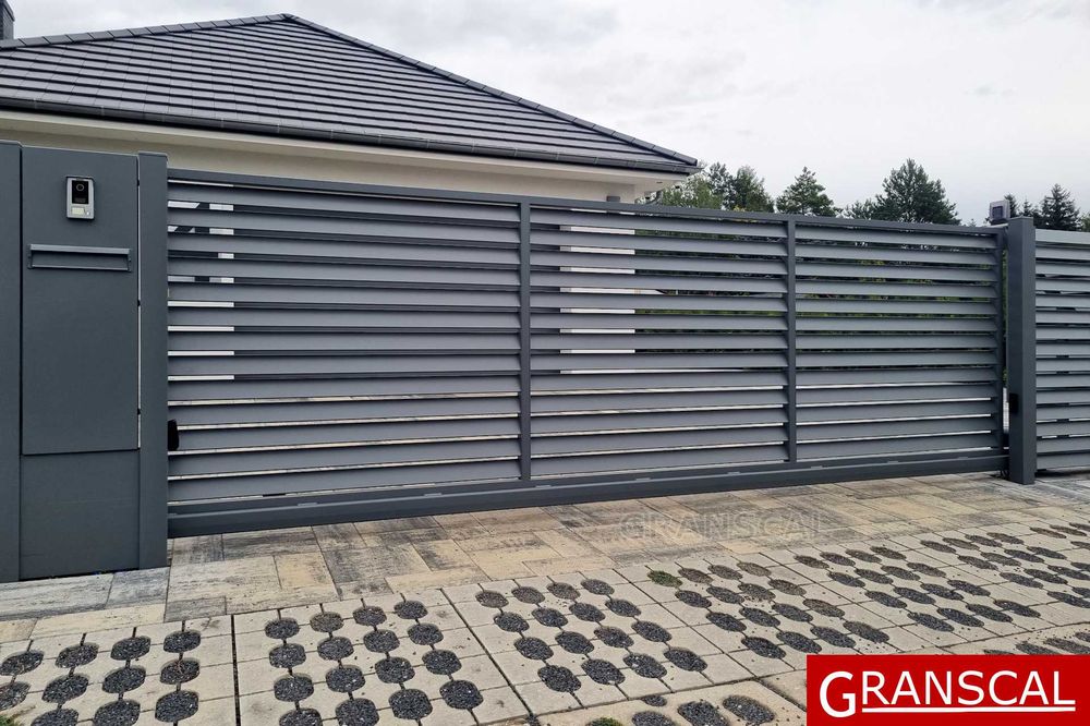 Nowoczesne ogrodzenie aluminiowe, płot brama furtka Poznań