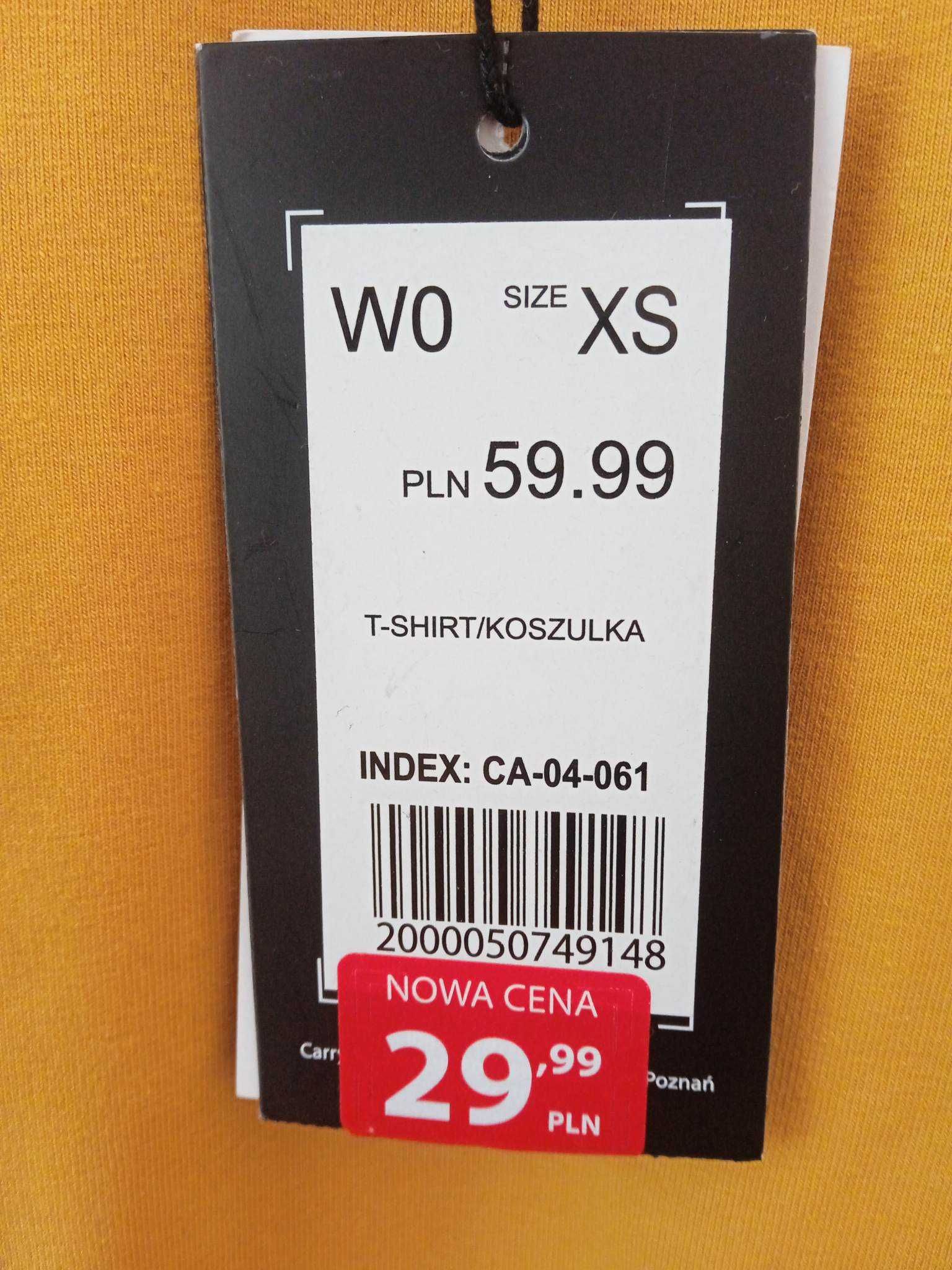 Żółta Koszulka "Women's Collection" Carry XS