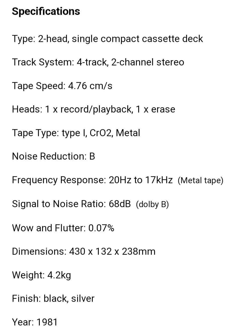 Sansui D-95M Stereo Deck Cassetes