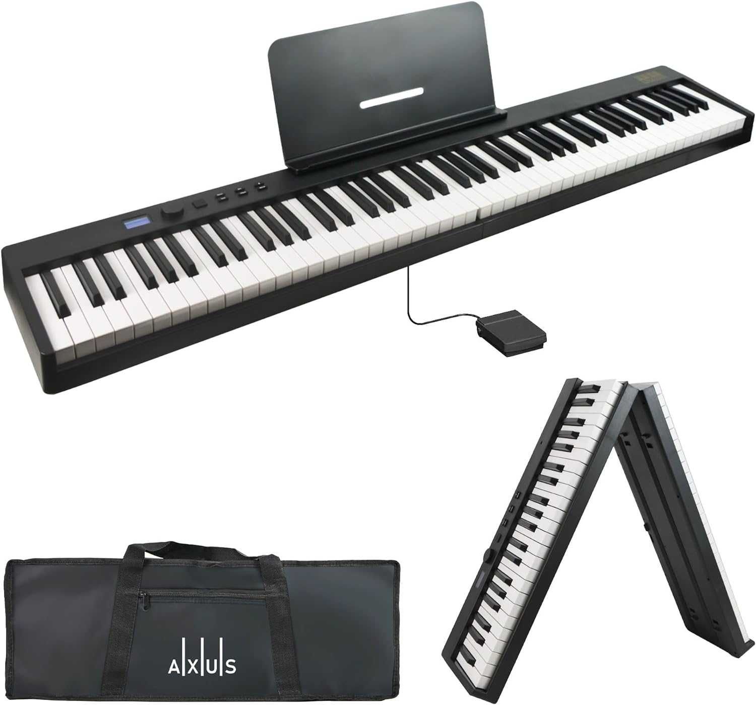 Axus 88 Note Składane Pianino Cyfrowe