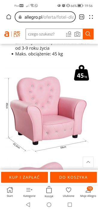Fotelik /mini sofa dla dziewczynki
