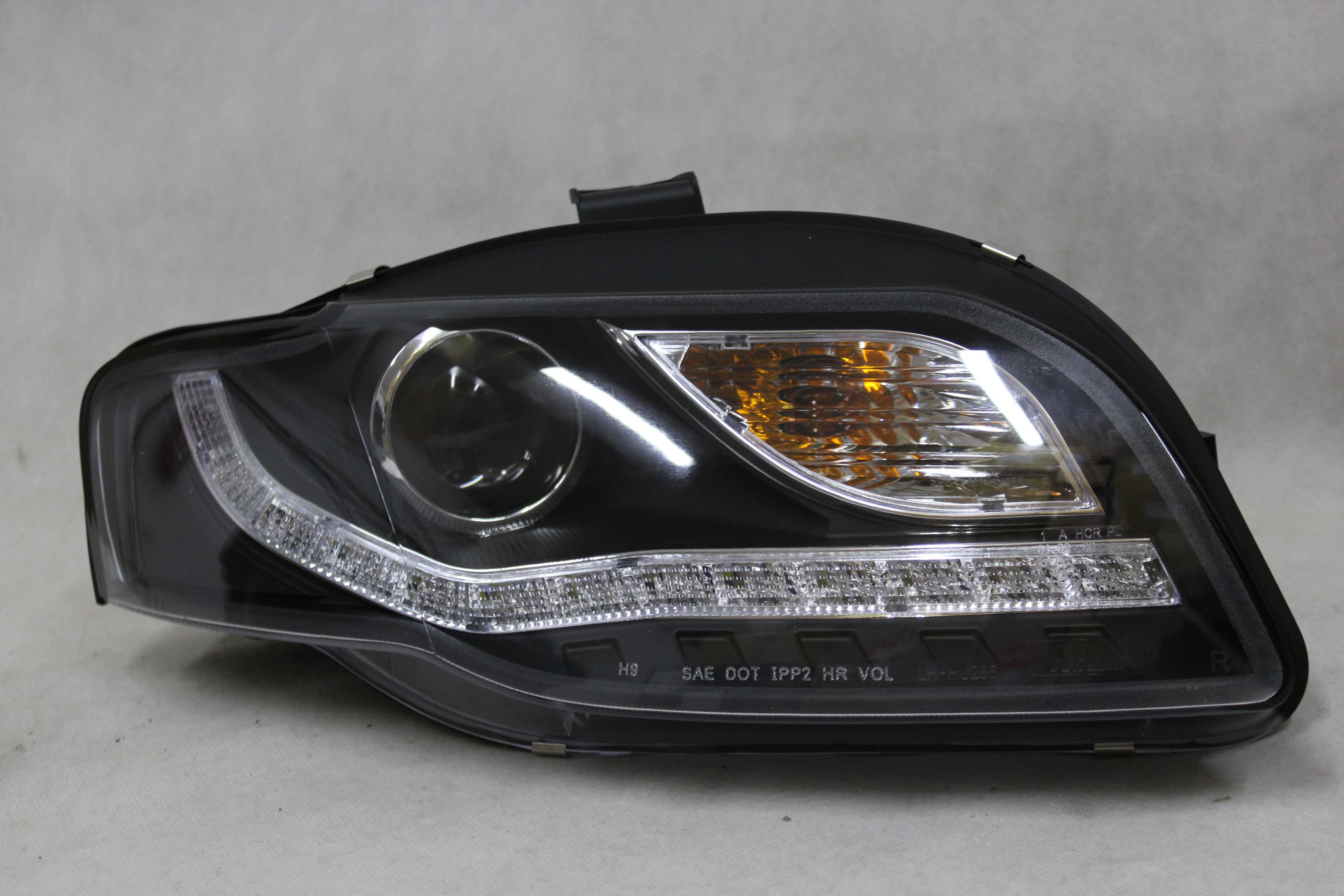 Lampy reflektory przednie przód AUDI A4 B7 04-08 LED BLACK SMOKE IGŁA!