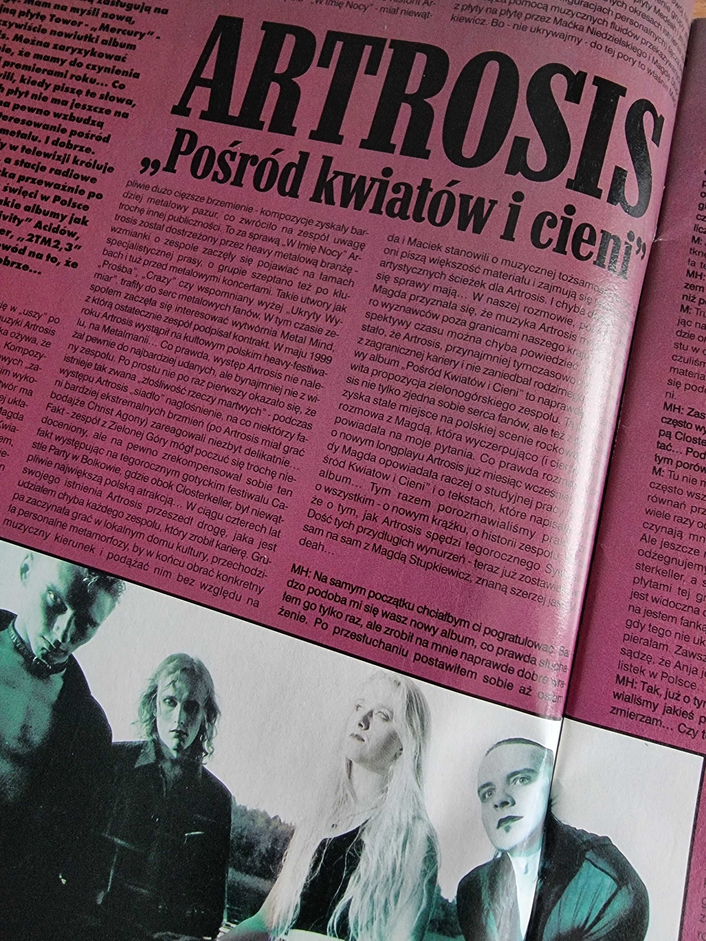 UNIKAT! Metal Hammer 12/1999 - Artrosis, Plakaty: Slipknot i Moonspell