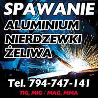 Spawanie aluminium, nierdzewki, żeliwa, miedzi. Spawacz