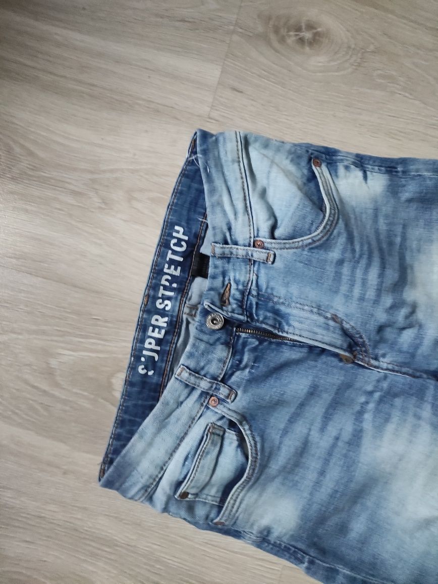 Spodnie jeansowe skinny rurki elastyczne hm H&M 36 38 S M proste