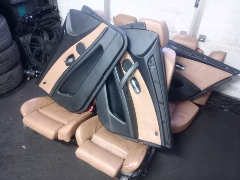Bmw E61 lift fotele skórzane rude Mpakiet podgrzewane