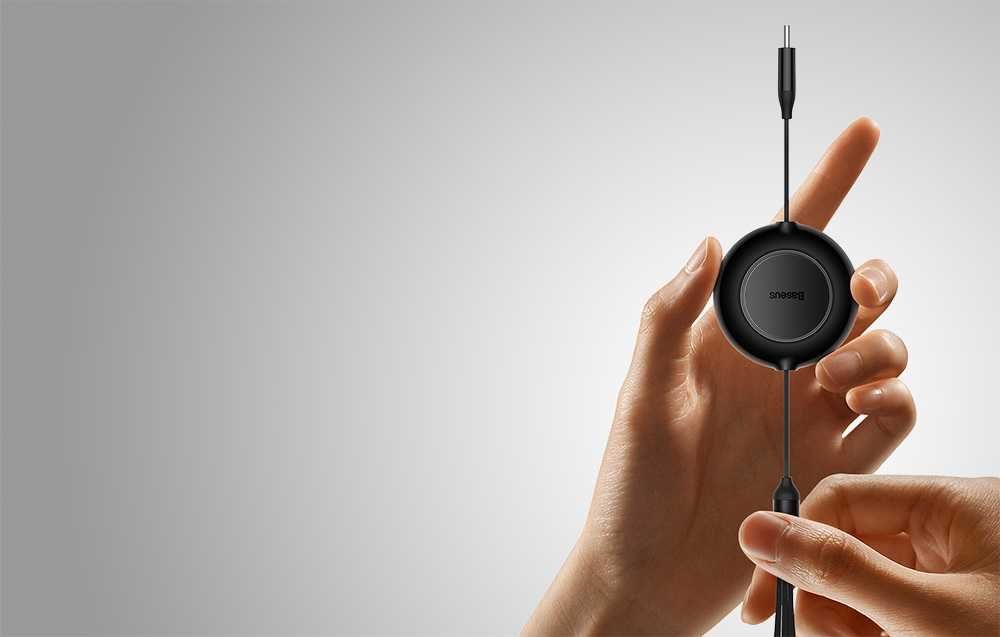 Baseus Mirror 2 Zwijany Kabel 3w1 USB C - micro/Light/C 100W 1.1m Wawa
