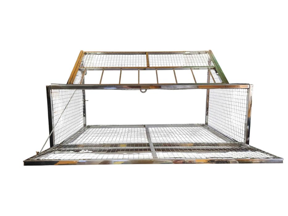 Wlot wylot belgijski dla gołębi ptaków ze stali nierdzewnej 80 cm