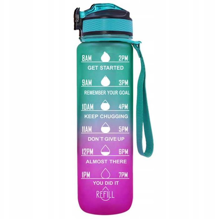Bidon Butelka sportowa na wodę motywacyjna 900ml siłownia kod 2234