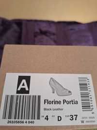 Damskie pantofle firmy Clarks Florine Portia, czarne, roz. 37