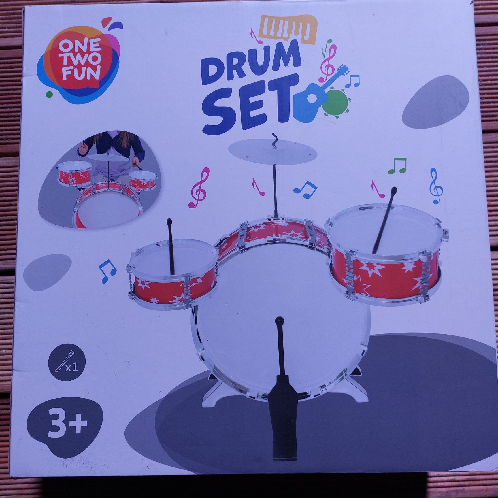 One Two Fun Drum Set Perkusja NOWE