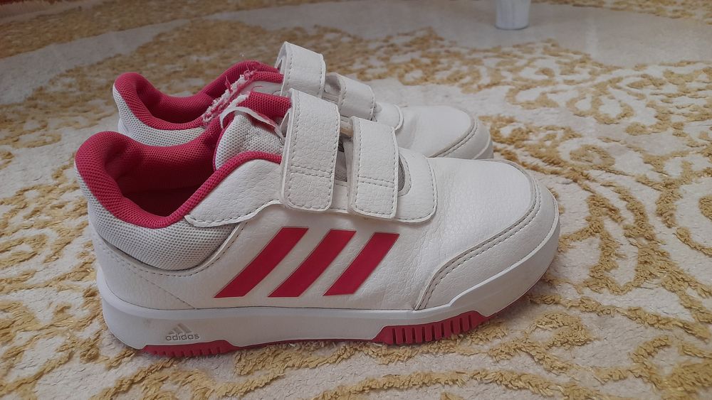 Кросівки Адідас Оригінал Adidas 30-31 для дівчинки білі рожеві