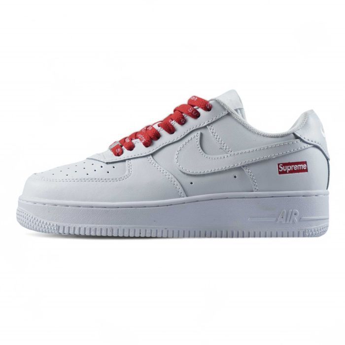 Кросівки Nike Air Force 1 Low x Supreme White/Red premium
