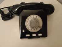 Telefon tarczowy stary czarny elegancki super stan
