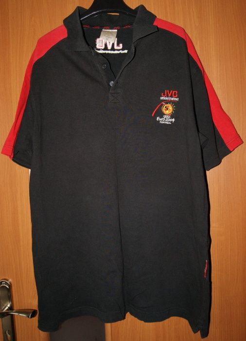 Koszulka czarna polo JVC Euro 2004