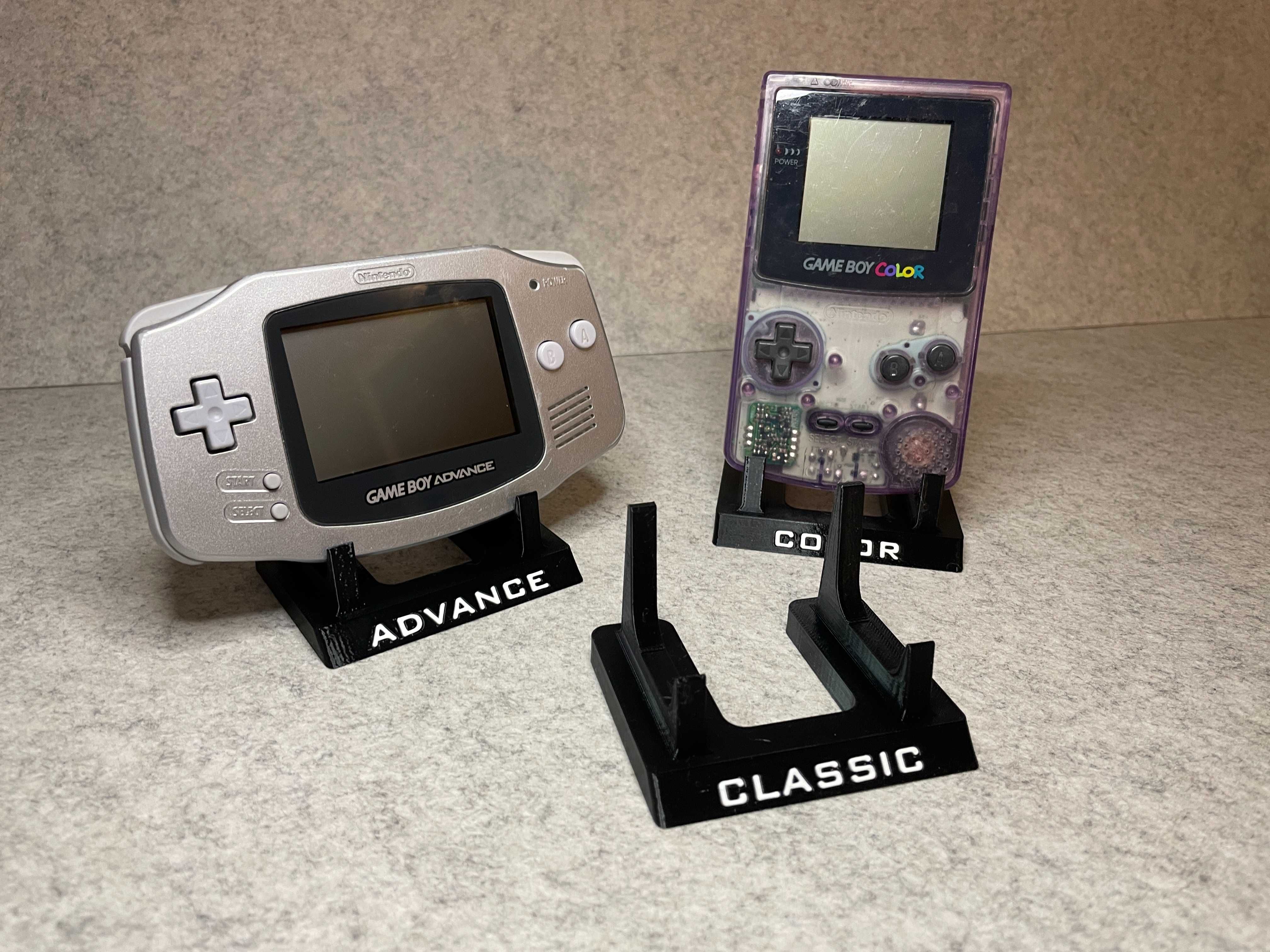 Zestaw stojakow Gameboy Classic, Color, Advance