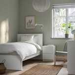 Cama Malm Ikea 90x200 + Estrado Ripas + Colchão Espuma