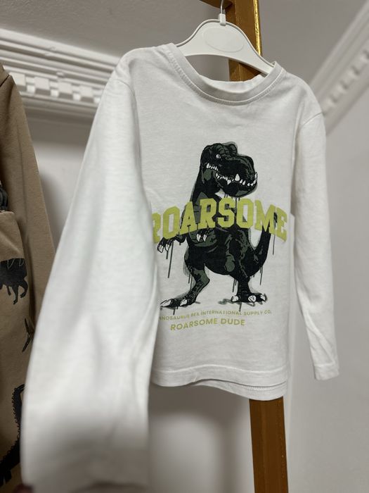 Набір з діно, динозаврики, утеплений костюм, реглан з динозавром 104