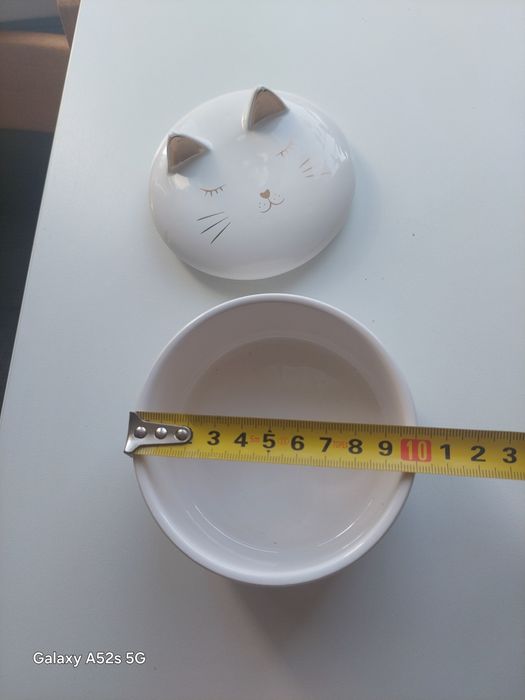 Porcelanowy pojemnik na biżuterię kotek Home & You