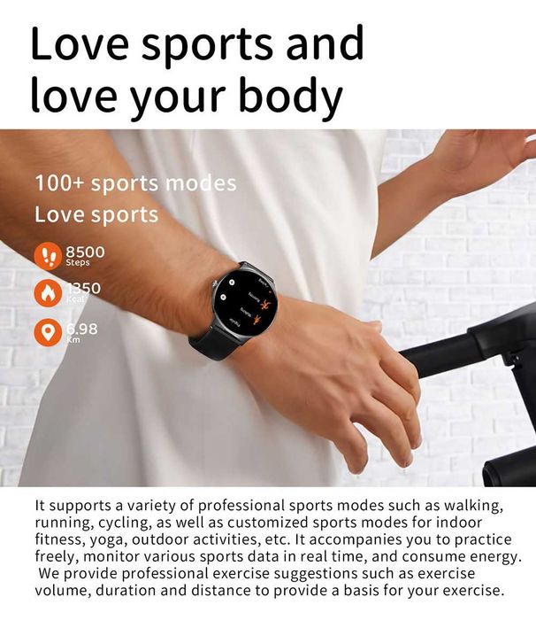 Blavec Smartwatch M-01 Vesta HD AMOLED Voice Call czarny
