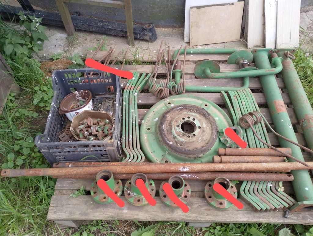 Ramię przetrząsarka Deutz-Fahr kh 500 i inne części os zębatka piasta