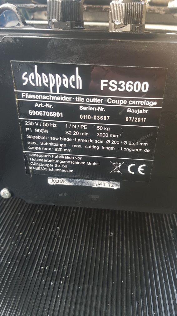 Przecinarka do glazury Scheppach FS 3600