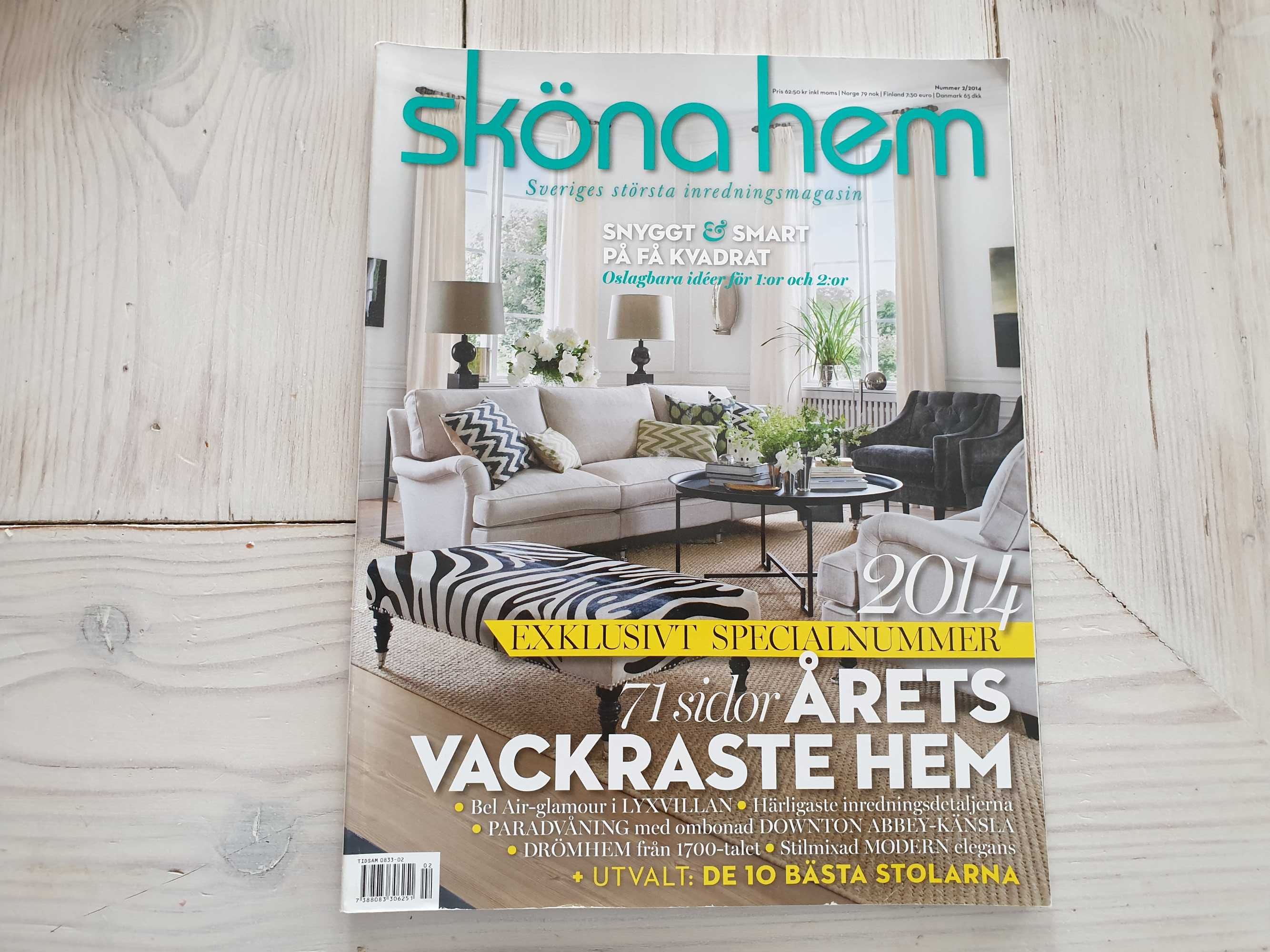 Szwedzka gazeta wnętrzarska skandynawski design Skona hem