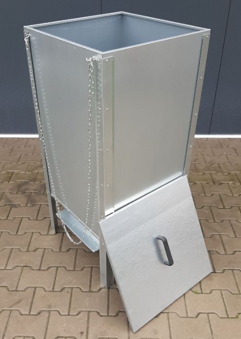 zbiornik kosz pojemnik na pellet pelety 330 litrów 220 kg stalowy