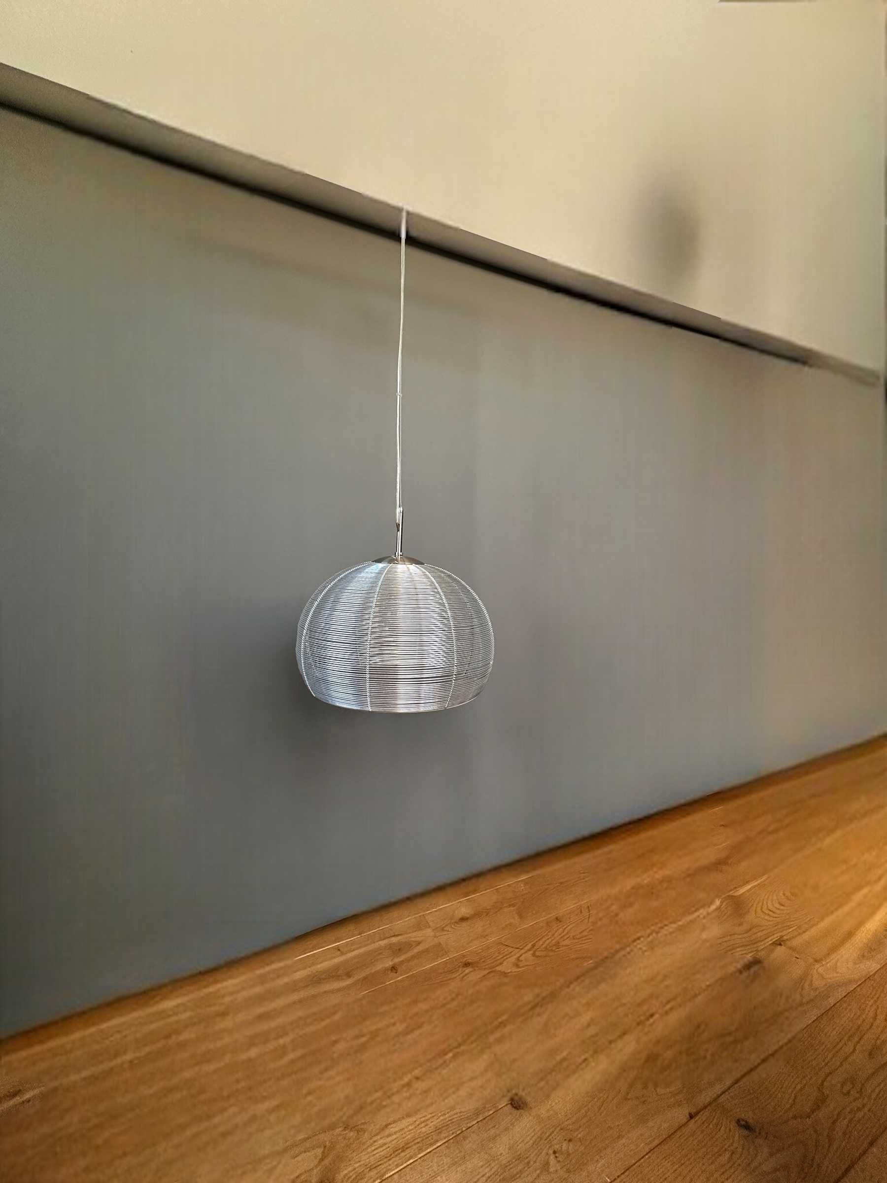 Lampa wisząca Vintage w stylu Space Age, metalowa, sprężyna Loft
