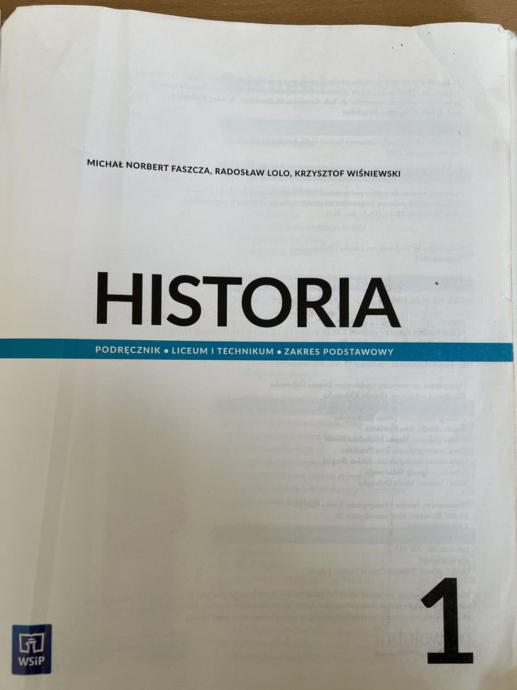 Historia WSiP 1 klasa