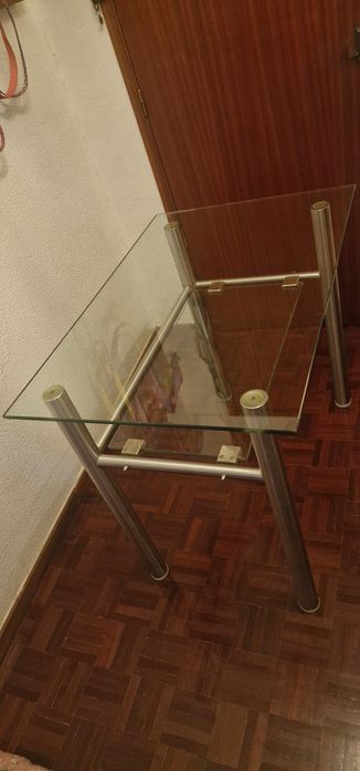 Mesa De vidro Inox